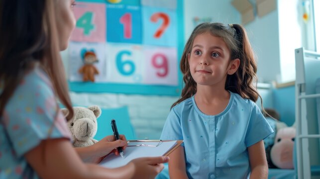 The girl and her clipboard