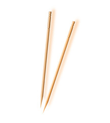 Toothpicks. hygiene and health on toothpicks white background. Vector.