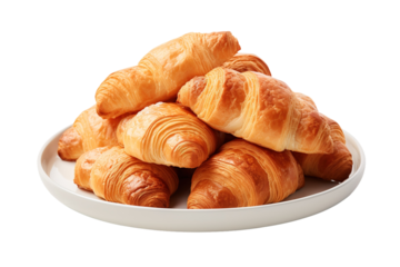 Fluffy Clouds of Butter on a Divine Plate on White or PNG Transparent Background.