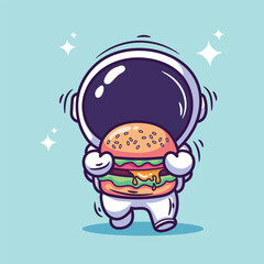 Illustration of Cute Astronout Vector Design  ...
