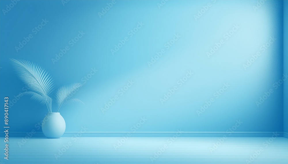 Wall mural blur abstract soft blue studio and grunge wall background