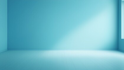 Obraz premium Abstract light gradient blue background. Dark gradient blue studio background for display or montage