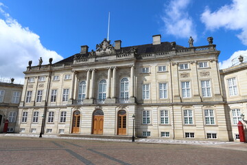 Amalienborg Royal Palace, Palace Square, Copenhagen, Denmark