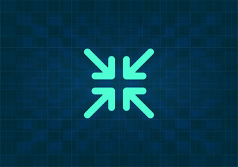 Obraz premium Значок вектора на синем фоне с градиентом