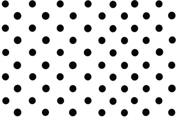 Abstract Black and White Polka Dot Pattern