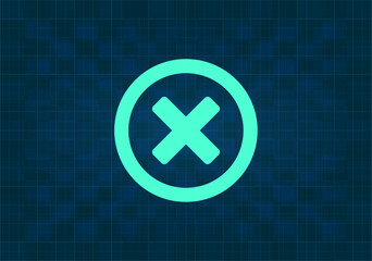 Fototapeta premium Значок вектора на синем фоне с градиентом