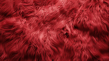 Fototapeta premium Smooth and luxurious red fur texture background, exuding elegance and sophistication 
