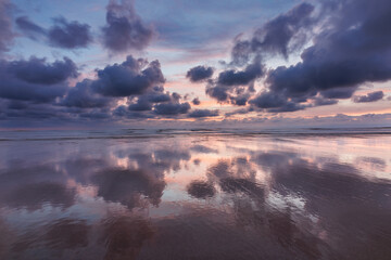 Sunset over the beach