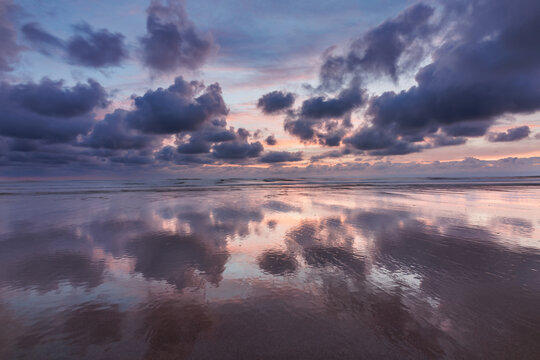 Sunset over the beach