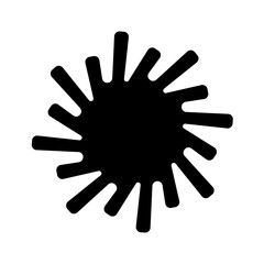 Black y2k art shape vector graphic element. Trendy retro style shape isolated on transparent background .