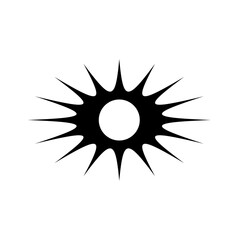 Black y2k art shape vector graphic element. Trendy retro style shape isolated on transparent background .