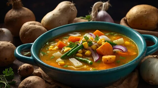 Puchero soup, traditional food of Argentina