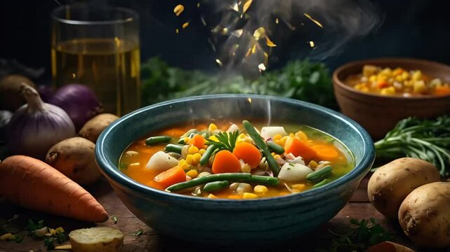 Puchero soup, traditional food of Argentina