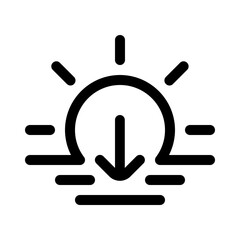 ebb water icon with line style, perfect for user interface projects