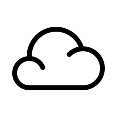 white clouds icon with line style, perfect for user interface projects