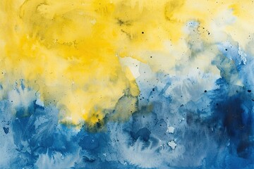 Abstract textured background: blue and yellow patterns. For art texture, grunge design, and vintage paper