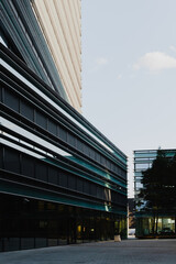 Close-Up of Modern Office Building Facade