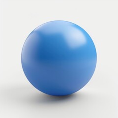 Blue Sphere. Classic Matt Blue Color Ball Mockup with Clean Realistic Design