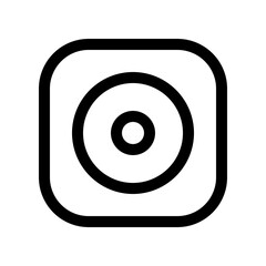 film cassette icon with line style, perfect for user interface projects