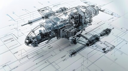 A model airplane is shown in detail, with the wings and propeller clearly visible. Concept of precision and craftsmanship