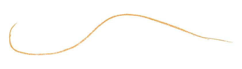 Orange pencil strokes in simple style, isolated on transparent background.