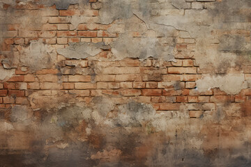Processed collage of dirty brown concrete wall surface texture. Background for banner, backdrop