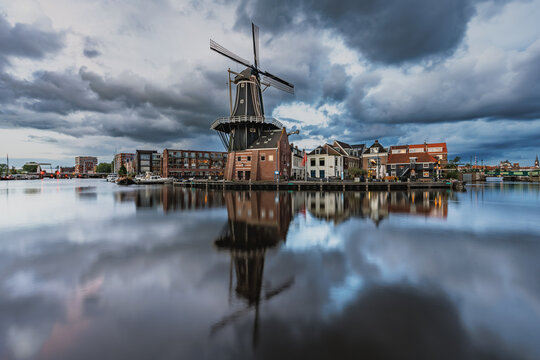 dutch windmill in the country