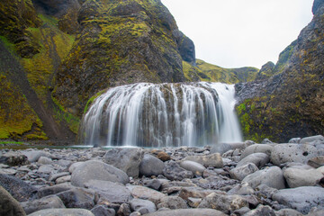 Long exposure of waterfall in Iceland
