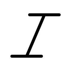 italic icon with line style, perfect for user interface projects