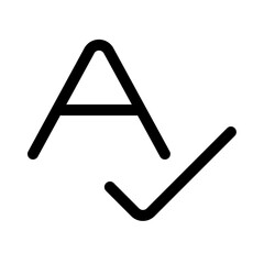 spelling and grammar icon with line style, perfect for user interface projects