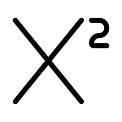 superscript icon with line style, perfect for user interface projects