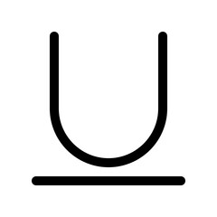 underline icon with line style, perfect for user interface projects