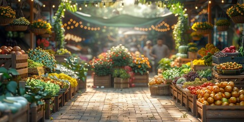 Friends exploring local market for National Market Day, August 9th, fresh produce, handmade goods, community interaction