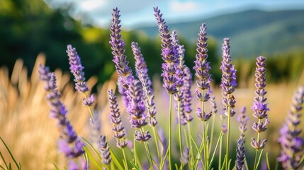 Fototapeta premium Lavender flowers with selective focus