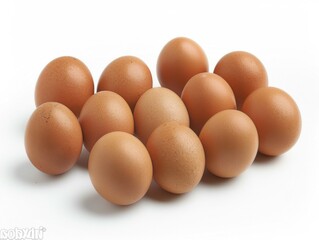 Brown Eggs. Fresh Ingredients for Breakfast. Organic Food Concept