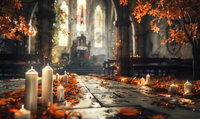 All Saints' Day with solemn remembrance and church services on November 1st