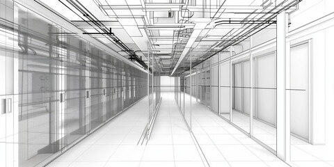 Data server , data center architecture and design, the concept.
