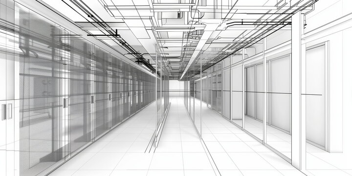 Data server , data center architecture and design, the concept.
