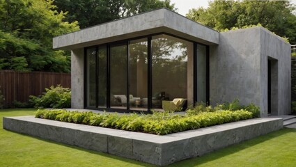 beautiful house and its entrance to the garden, amazing architecture