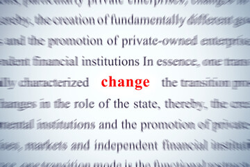 change focus on word