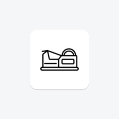 Tape Dispenser line icon , vector, pixel perfect, illustrator file