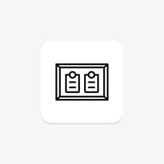 Corkboard line icon , vector, pixel perfect, illustrator file