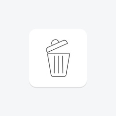 Recycling Bin thinline icon , vector, pixel perfect, illustrator file