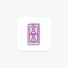 Conference Phone color shadow thinline icon , vector, pixel perfect, illustrator file