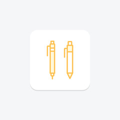 Pens duotone line icon , vector, pixel perfect, illustrator file