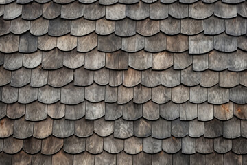 Processed collage of rustic barn roof shingles surface texture. Background for banner, backdrop