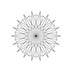 Geometric mandala drawing colouring 