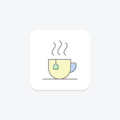Office Tea Cup lineal color icon , vector, pixel perfect, illustrator file