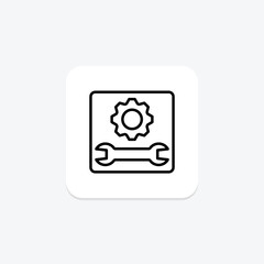 Maintenance line icon , vector, pixel perfect, illustrator file
