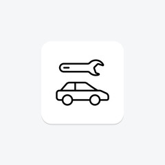 Car Repair line icon , vector, pixel perfect, illustrator file